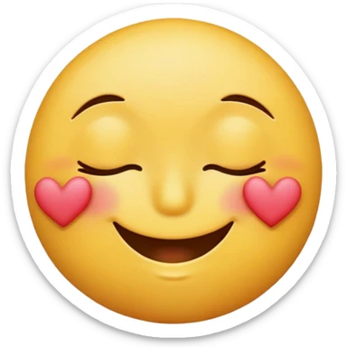 Smile face emoji with kisses on face sticker