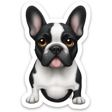 Money and all black french bulldog sticker