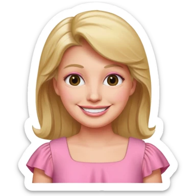 Donald trump with pink dress sticker