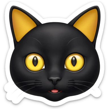 black cat reaction sticker