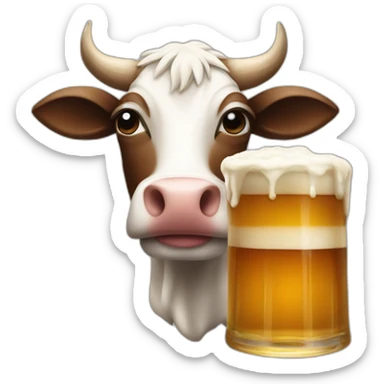 Vache qui bois une biere sticker
