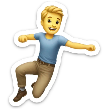 Homme qui fait un salto arrière sticker