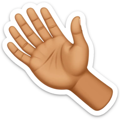 Open hand smacking a face sticker