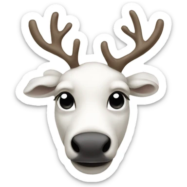 white-reindeer sticker