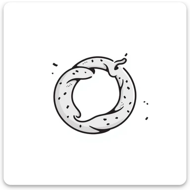 a simit, the Turkish sesame bagel sticker