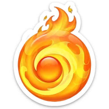 fire magic ball sticker