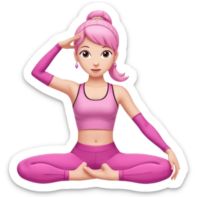Pink pilates princess sticker
