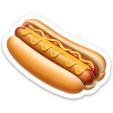 hotdog with only yellow mustard sticker