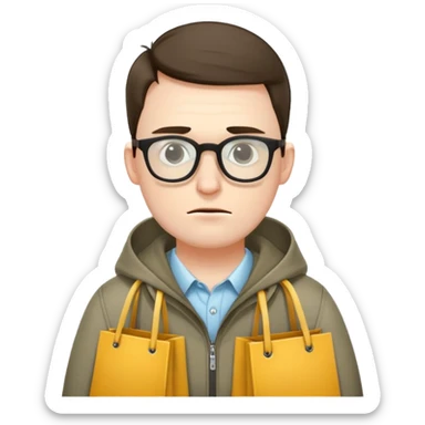 programmer with bags under his eyes sticker