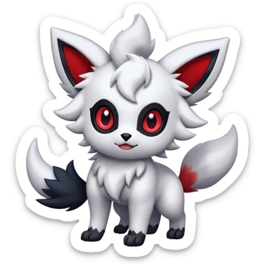 Cute Kawaii Absol-Zorua-Umbreon-Pokemon Full Body  sticker