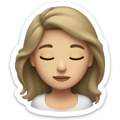 dark blonde hair white girl sleeping sticker