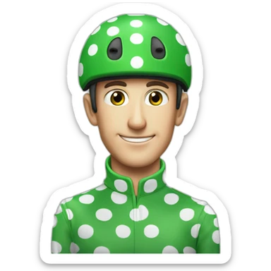 paul townend green polka dot jockey sticker