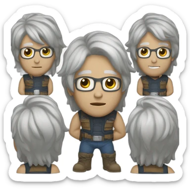 robert kyshosaky levatando los brazos sticker