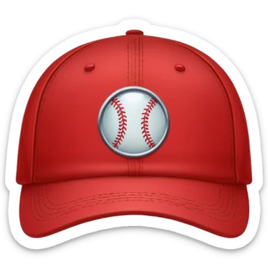Red baseball cap that says glass on it sticker