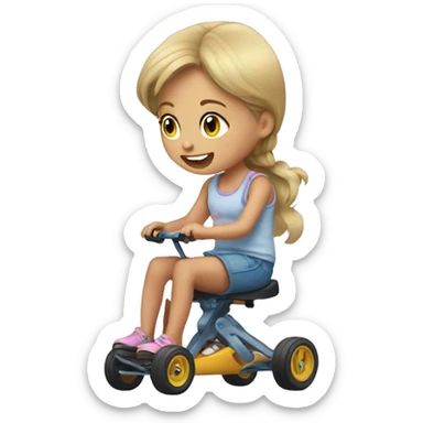 little girl doing a kartwheel sticker