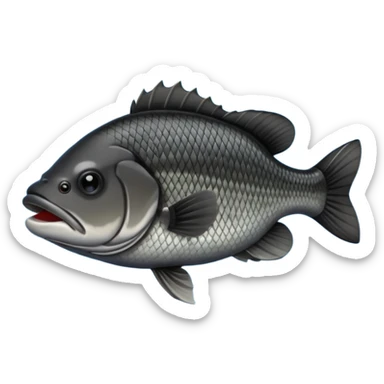 Black bass sticker