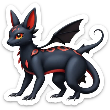 Salandit-Umbreon-Noibat-Litten-Hybrid (Full body) sticker