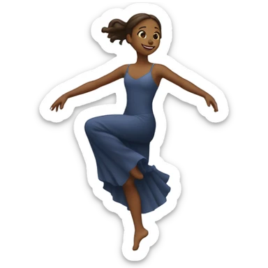 une fille qui danse la nuit sticker