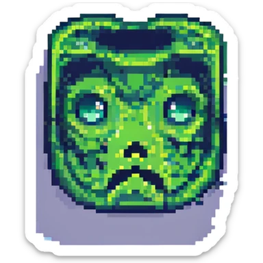 Minecraft creeper face pixel art sticker