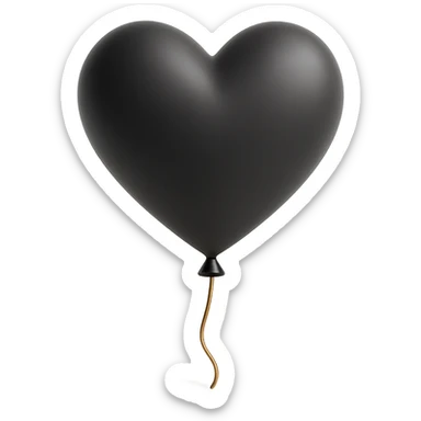 balloon heart floating in the air sticker