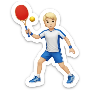 Chico  rubio bajo el sol jugando padel  sticker