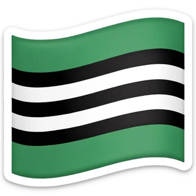 Make the flag of the Ural Republic, white, green, black sticker