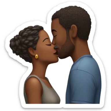  couple kiss moment sticker