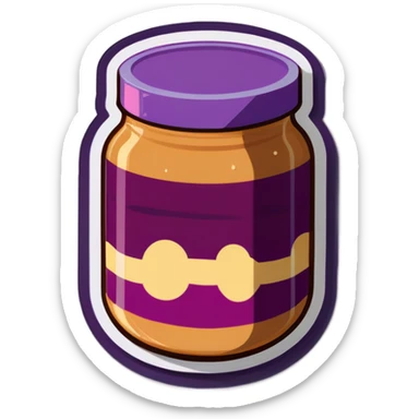 Peanut butter and jelly sticker
