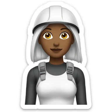 Mulher Loira capacete branco sticker