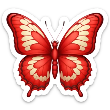 UNA MARIPOSA ROJA, PERO DEBE SER UN ROJO UN PELÍN CLARO. sticker
