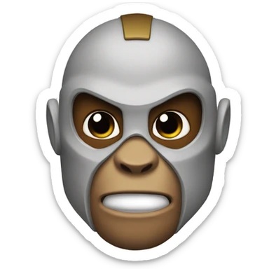 supehero flash mask on a monkey sticker