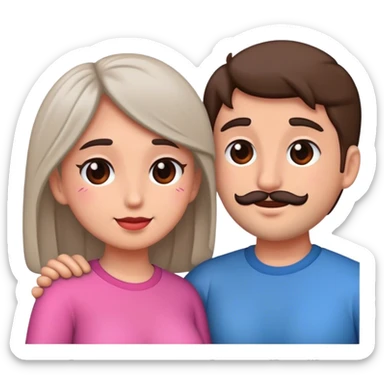 Pareja de hombre y mujer enamorados sticker