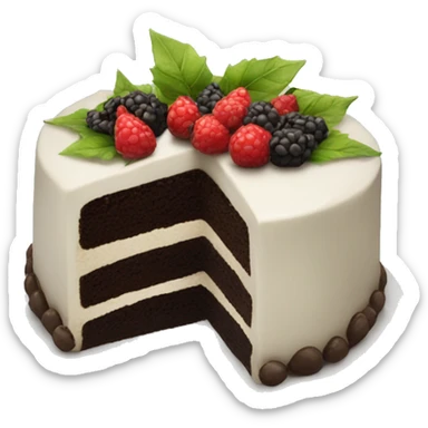 Forêt noire gâteau sticker