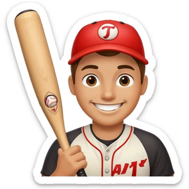 a stick with a bat who says tung sticker