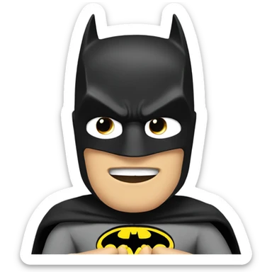 batman saying he is right with his thumsb up sticker