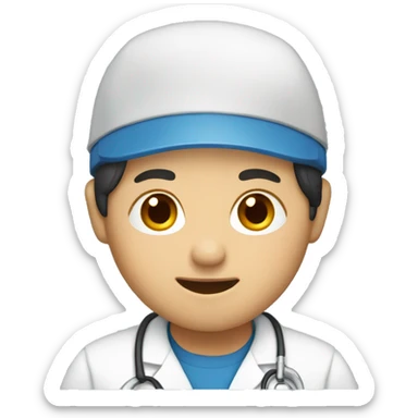 asian health worker sticker