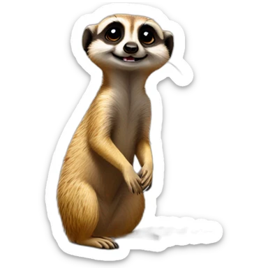 Meerkat say hi sticker