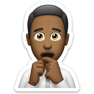  guy telling you to be quiet sticker