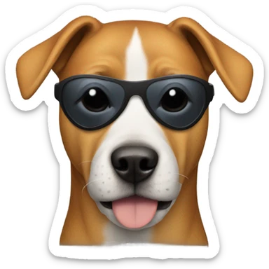 Dog with ski mask sticker