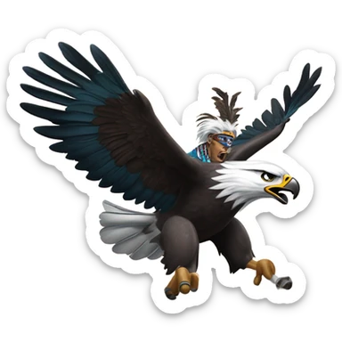 Philadelphia eagle attacking kansas city chief sticker