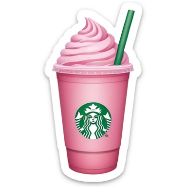 Pink Starbucks drink sticker