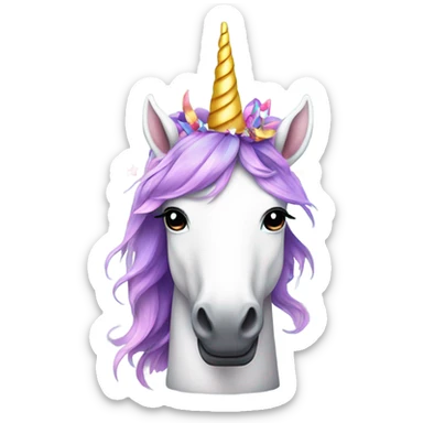 unicorn with a hat sticker