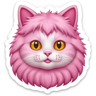 Cat cute pink sticker