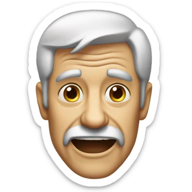 old man grimacing sticker