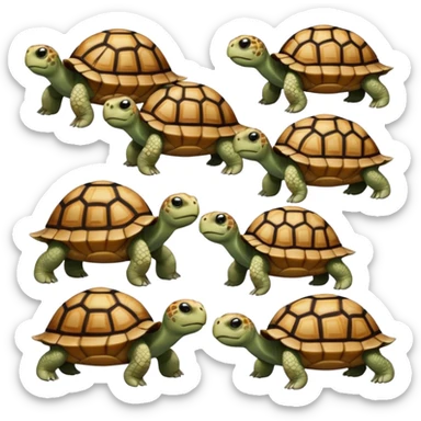 Tortoises in confusion sticker