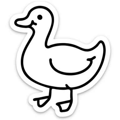 silly goose, simple pose sticker