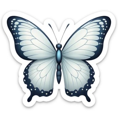 White butterfly sticker