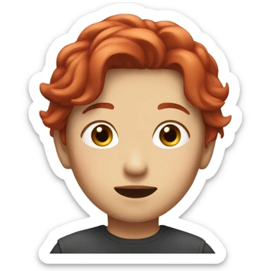 Huh Yujin with short red hair sticker