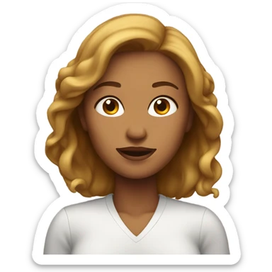 woman with defined jawline sticker