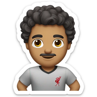 Luis Diaz with liverpool tshirt sticker